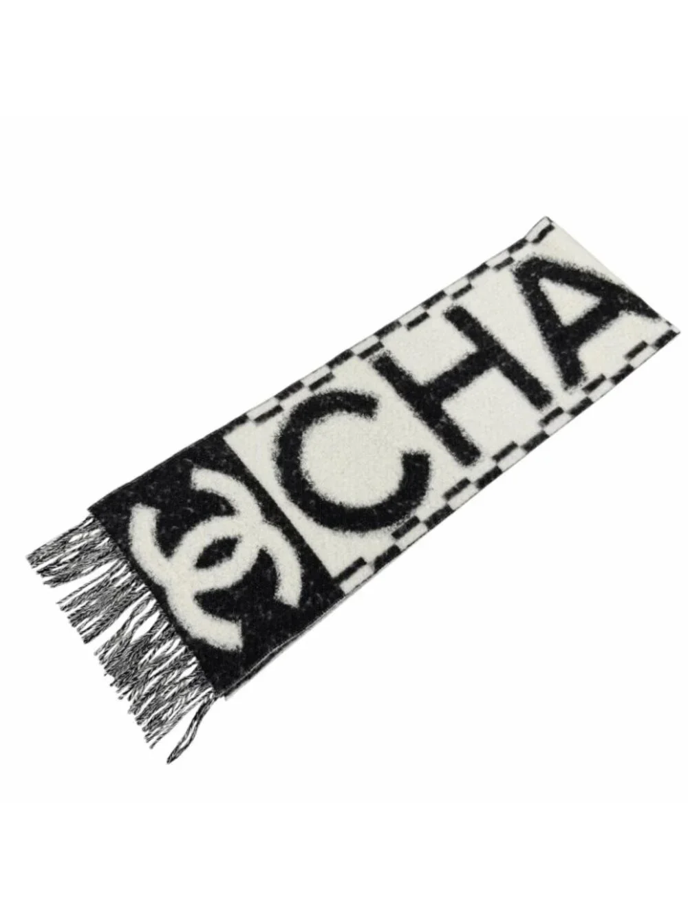 Chanel Cashmere Silk Blend CC Logo Scarf